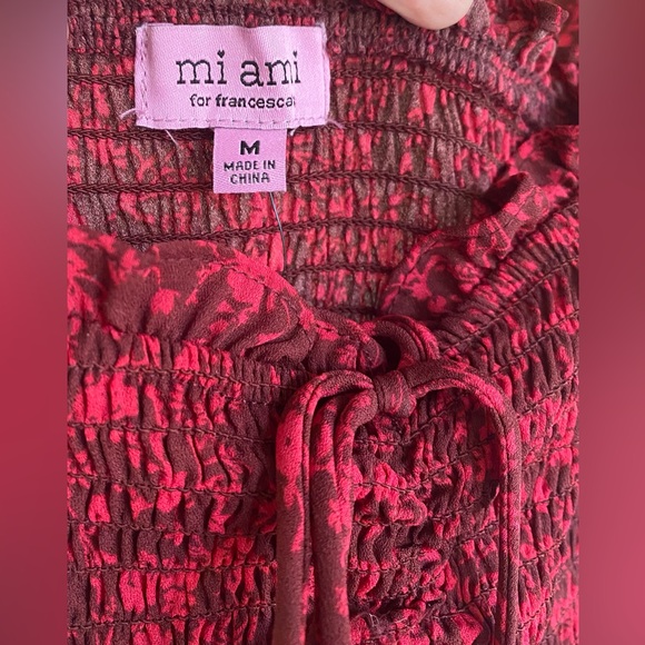 Mi Ami Red Floral Off-Shoulder Dress - Picture 5 of 6